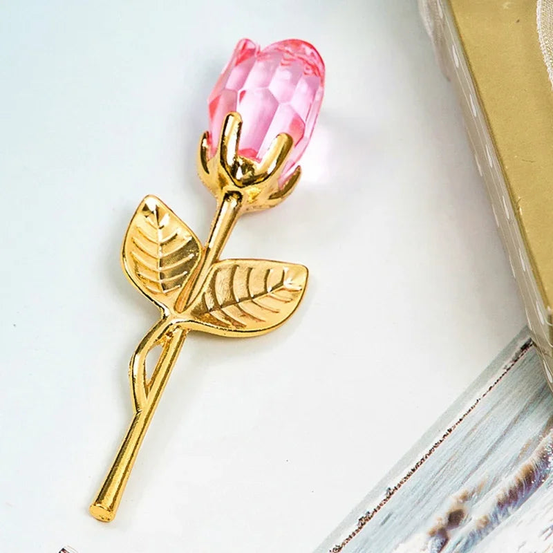💫 Decoração de Mesa com Rosas de Cristal Douradas – Onde o Amor Encontra o Eterno