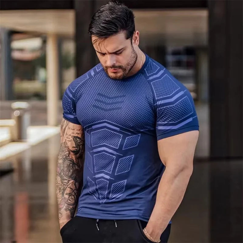 🚀 Camiseta Esportiva Masculina 2025 – Muito Além do Treino: Um Chamado à Sua Melhor Versão