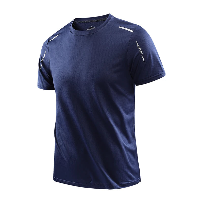 CHRLCK – Camiseta masculina esportiva de secagem rápida, respirável, com elasticidade macia para caminhada, pesca e esportes ao ar livre