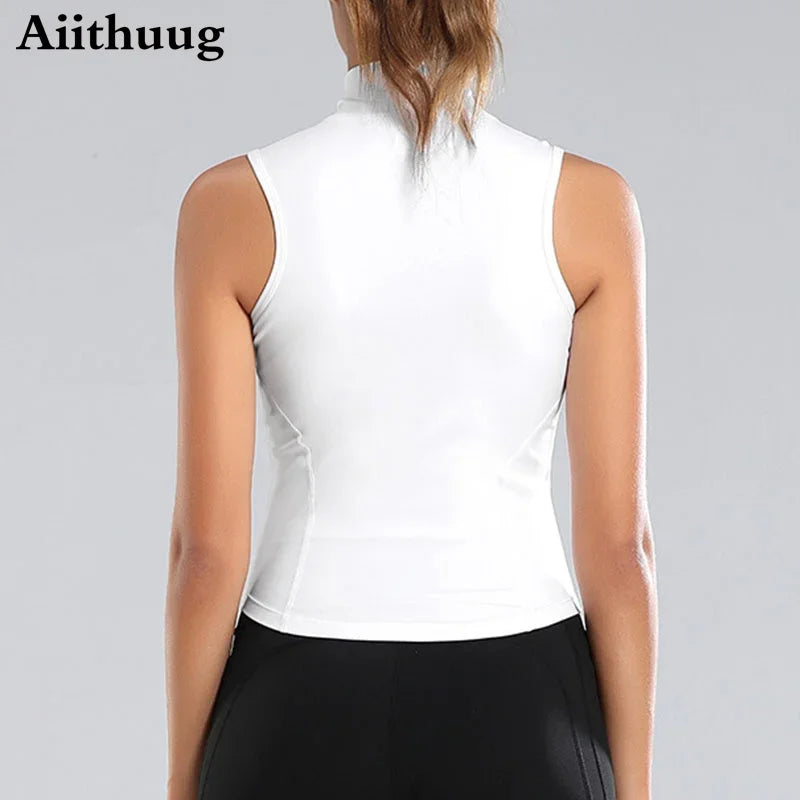 Aiithuug Colete Esportivo com Zíper e Gola Alta – Para Mulheres que Querem Muito Mais do que um Corpo em Forma