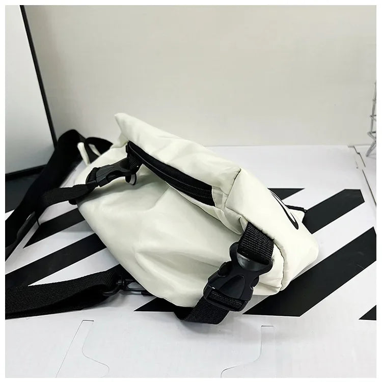 Bolsa de peito de nylon (unissex, moderna, funcional, para outono e inverno)