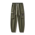 Calça Cargo Masculina com Vários Bolsos, Estilo Urbano, Ajuste Solto e Cordão
