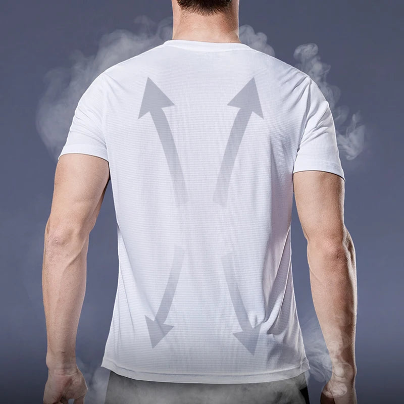 Camiseta Esportiva Masculina (corrida, futebol, compressão, secagem rápida, academia)