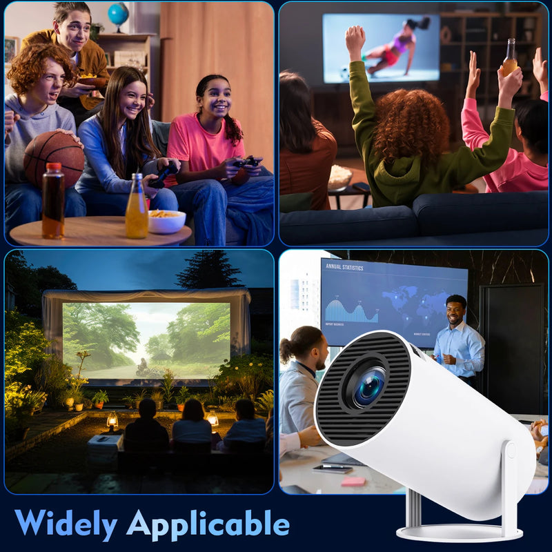 Projetor Magcubic HY300 Pro 4K Android 11 Dual Wifi6 260ANSI Allwinner H713 BT5.0 1080P 1280*720P Home Cinema Projetor para ambientes externos