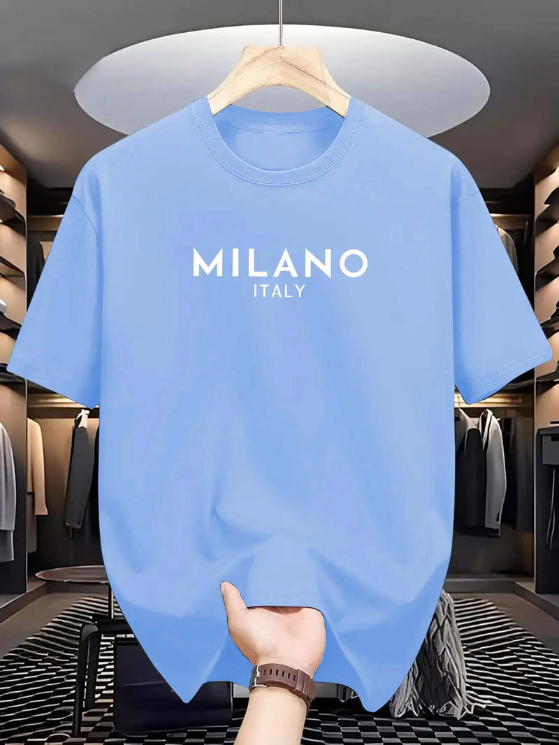 🌞 CAMISETA MASCULINA MILANO ITÁLIA — ESTILO QUE RESPIRA ALMA