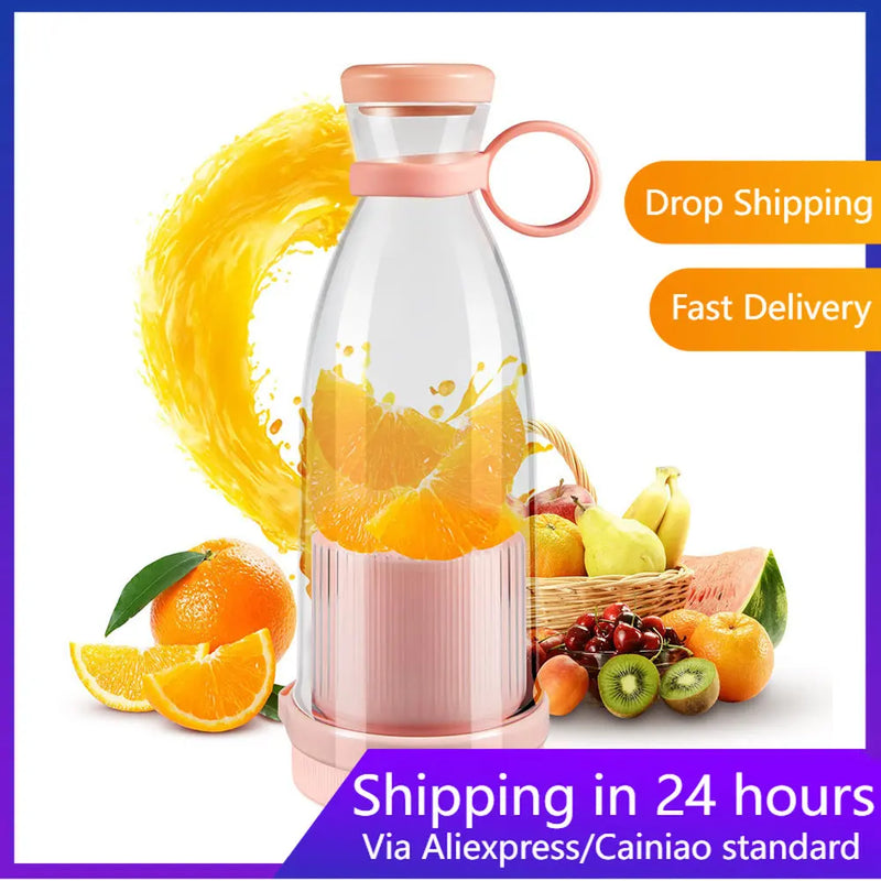 🍓 Mini Liquidificador Elétrico Portátil Recarregável com USB – Transforme sua rotina com um ritual de saúde e leveza.