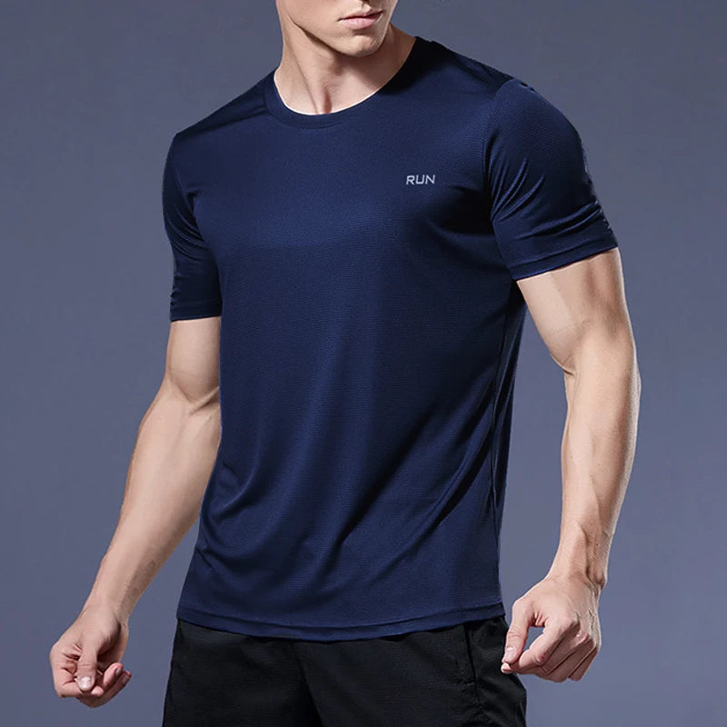 Camiseta Esportiva Masculina (corrida, futebol, compressão, secagem rápida, academia)