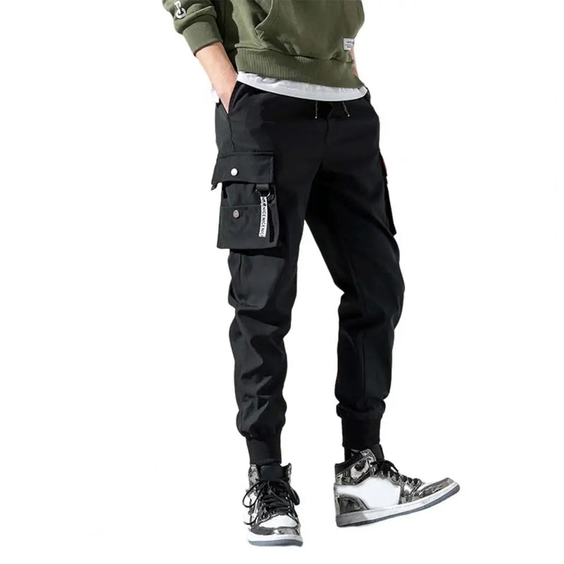 Calça cargo casual masculina com múltiplos bolsos — combinando benefícios práticos