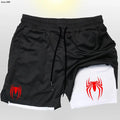 🕷️ 2099 Spider Sport Shorts 2 em 1 — Mais que um Short, Uma Armadura da Nova Era Masculina