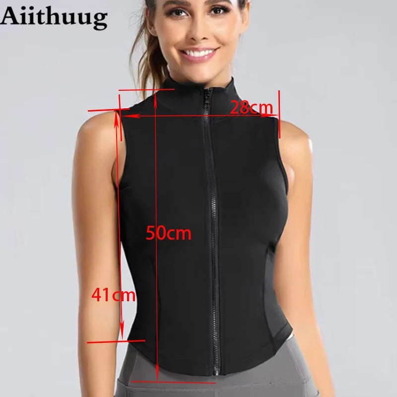 Aiithuug Colete Esportivo com Zíper e Gola Alta – Para Mulheres que Querem Muito Mais do que um Corpo em Forma