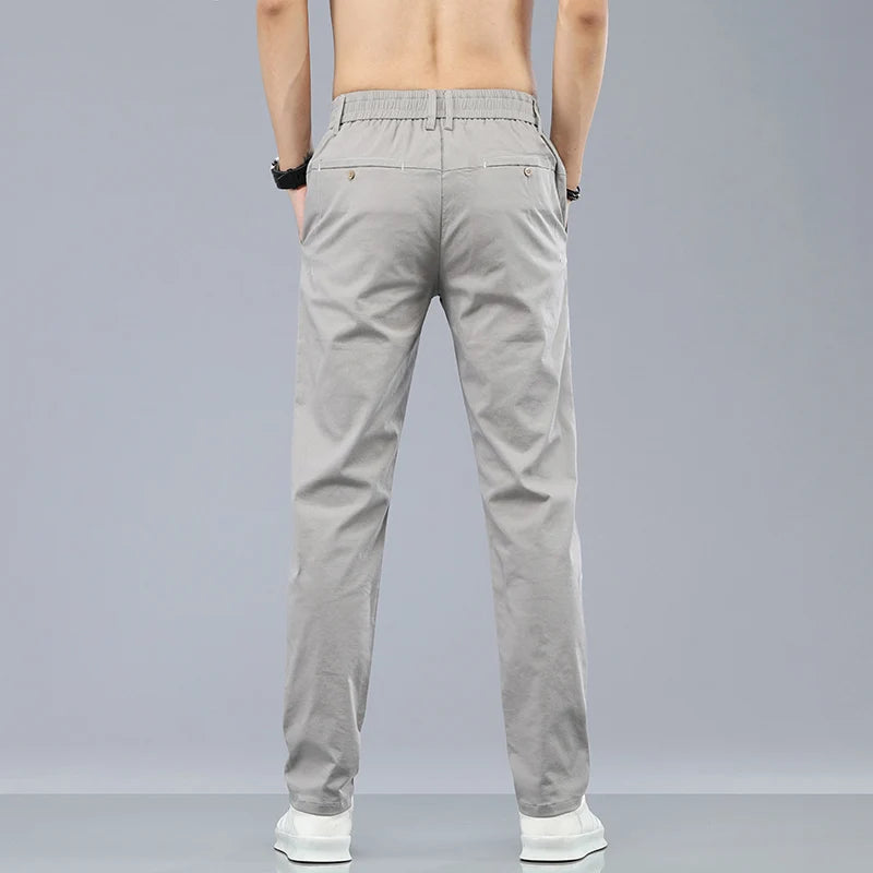 Calça Casual Masculina Clássica Coreana 2025.