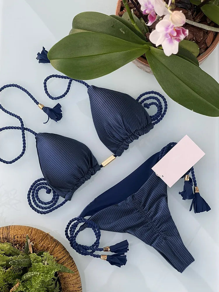 🌊 Conjunto de Biquíni com Faixa Ajustável 2025 - Moda Praia Feminina de Verão | Sexy. Essencial. Libertador.