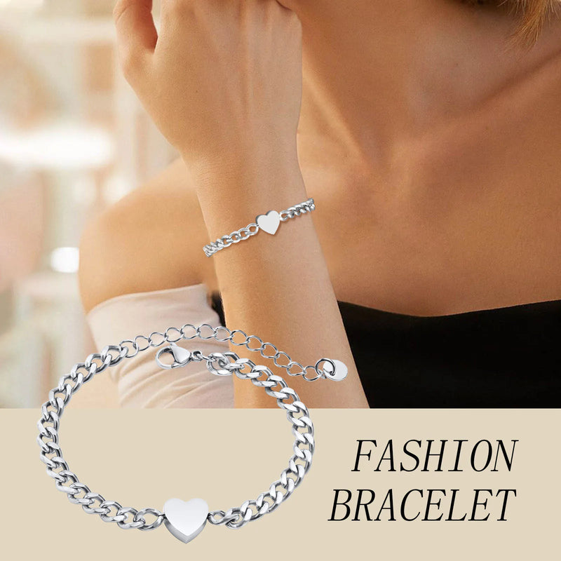 Pulseiras de Casal Vnox Love Heart – Um Símbolo Inquebrável de Amor e Conexão.