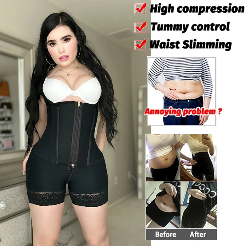 Cinta Modeladora de Alta Compressão Feminina Pós-Parto / Colombiana - 🌺 A Cinta Que Abraça Sua Nova Mulher