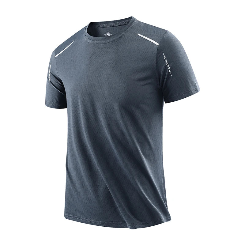 CHRLCK – Camiseta masculina esportiva de secagem rápida, respirável, com elasticidade macia para caminhada, pesca e esportes ao ar livre