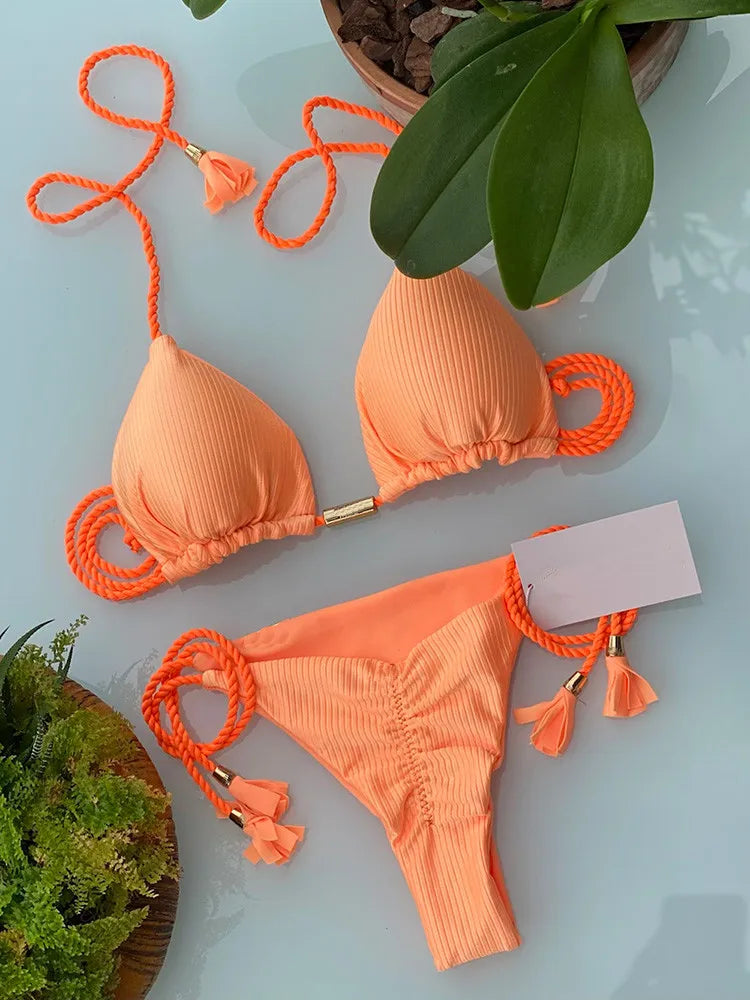 🌊 Conjunto de Biquíni com Faixa Ajustável 2025 - Moda Praia Feminina de Verão | Sexy. Essencial. Libertador.