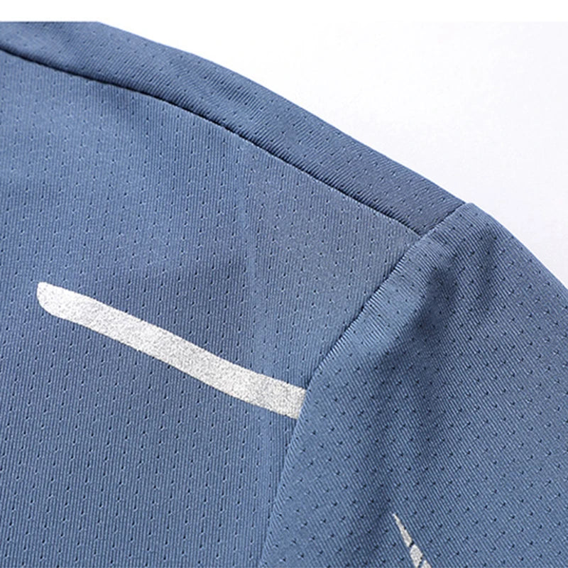 CHRLCK – Camiseta masculina esportiva de secagem rápida, respirável, com elasticidade macia para caminhada, pesca e esportes ao ar livre
