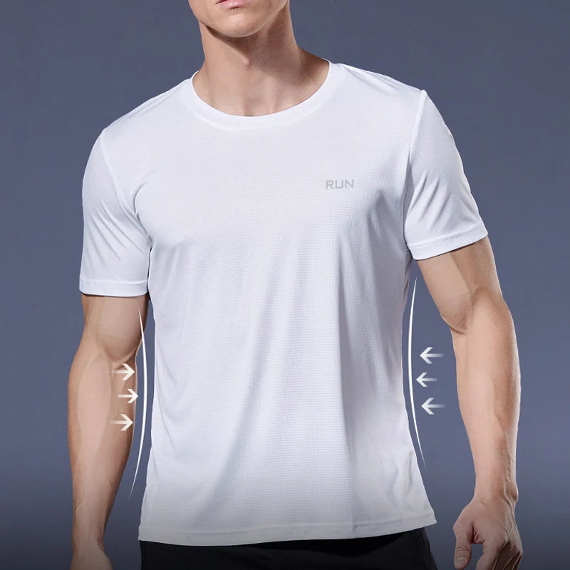 Camiseta Esportiva Masculina (corrida, futebol, compressão, secagem rápida, academia)