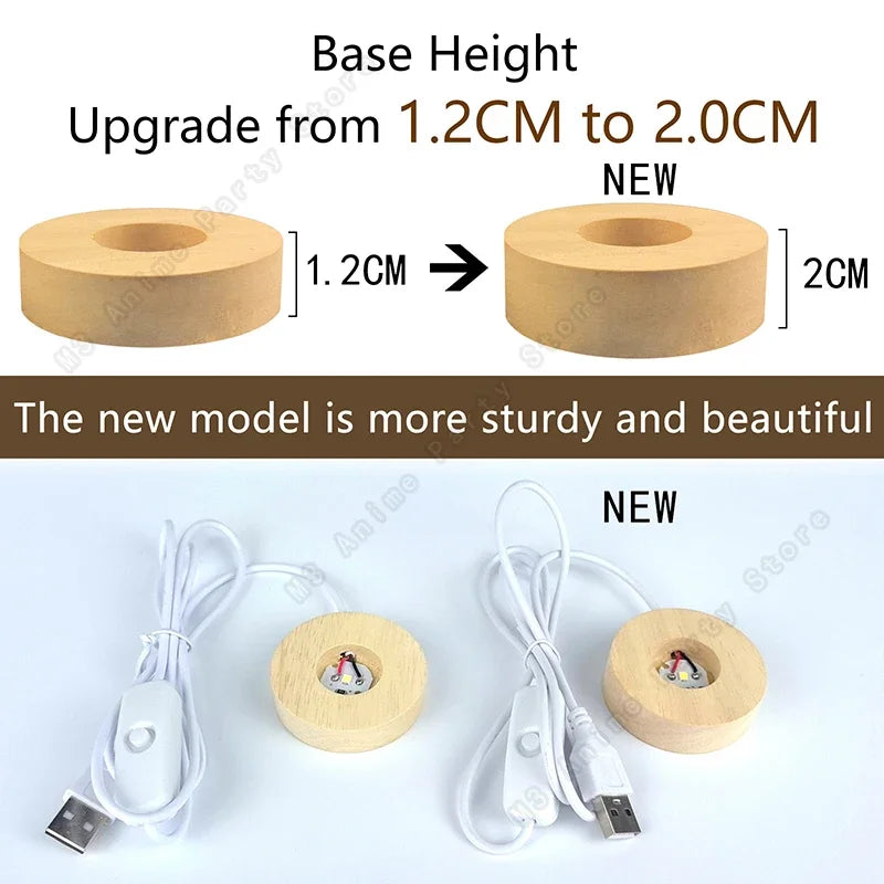 Luz Noturna LED com Bola de Cristal 3D Galática