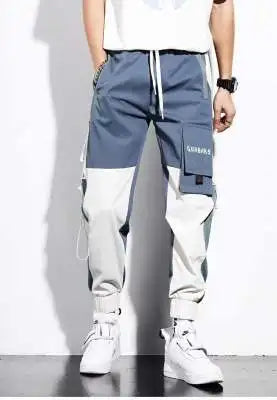 Calça Cargo Masculina com Vários Bolsos, Estilo Urbano, Ajuste Solto e Cordão