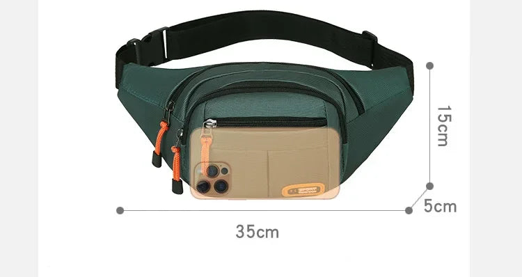 Bolsa de Cintura Oxford Impermeável Unissex – A Escolha Inteligente Para Quem Precisa de Praticidade, Segurança e Estilo em Qualquer Situação!