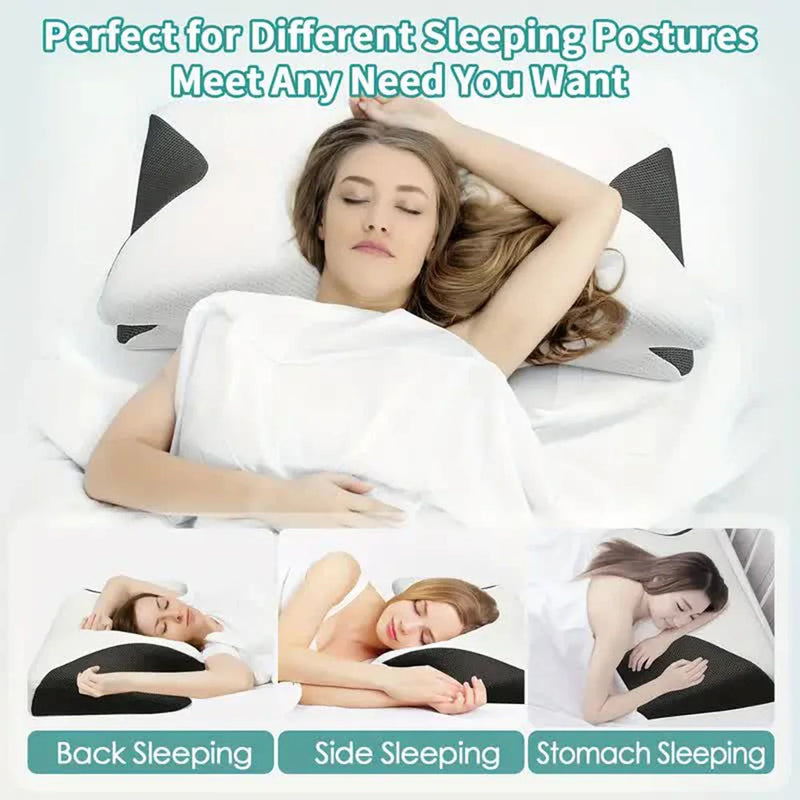 🦋 Travesseiro de Pescoço Ortopédico Butterfly Sleep com espuma viscoelástica de recuperação lenta