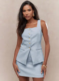 Conjunto de Minissaia Elegante com Top Sem Mangas – Moda 2025 ✨ Quando Estilo Encontra o Propósito