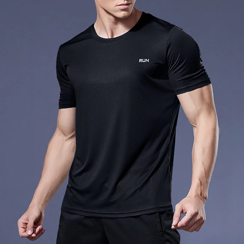 Camiseta Esportiva Masculina (corrida, futebol, compressão, secagem rápida, academia)