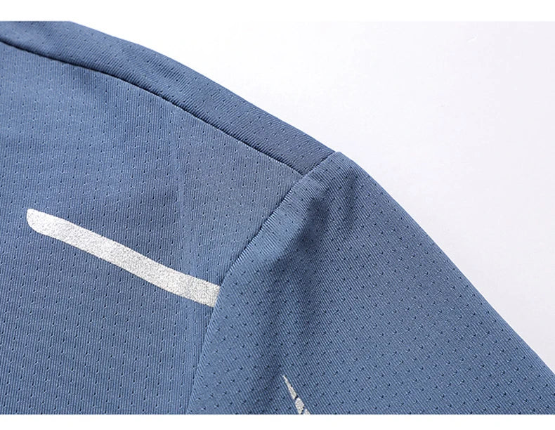 CHRLCK – Camiseta masculina esportiva de secagem rápida, respirável, com elasticidade macia para caminhada, pesca e esportes ao ar livre