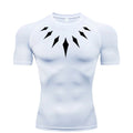 (Camisa de compressão masculina PANTERA NEGRA) — camiseta esportiva de academia com secagem rápida, elasticidade