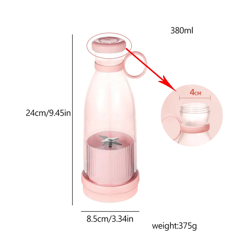 🍓 Mini Liquidificador Elétrico Portátil Recarregável com USB – Transforme sua rotina com um ritual de saúde e leveza.