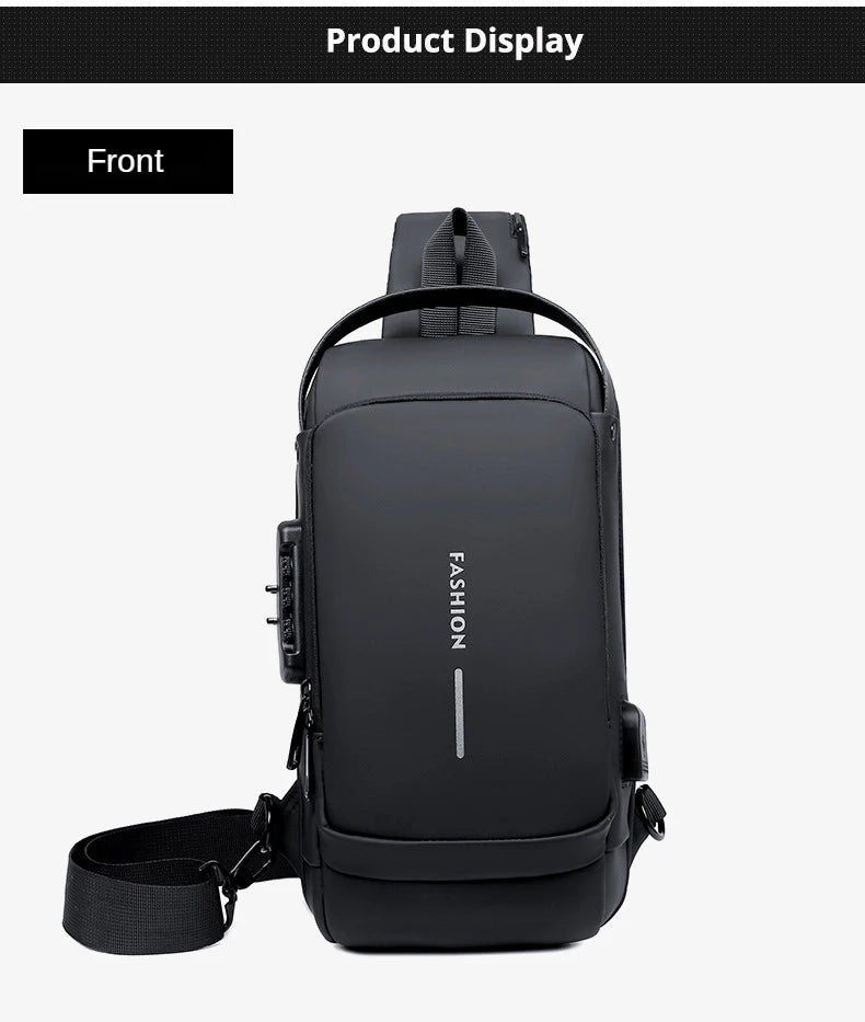 Descubra a Nova Era do Estilo e Segurança Masculina — Bolsa Transversal de Couro PU Antifurto, Clássica e Multifuncional