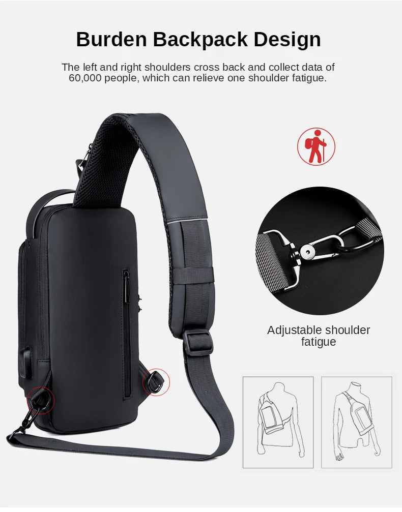 Descubra a Nova Era do Estilo e Segurança Masculina — Bolsa Transversal de Couro PU Antifurto, Clássica e Multifuncional