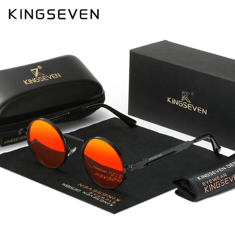 Óculos de Sol Redondos KINGSEVEN 2025 🔥 Transforme sua Visão. Proteja sua Essência.