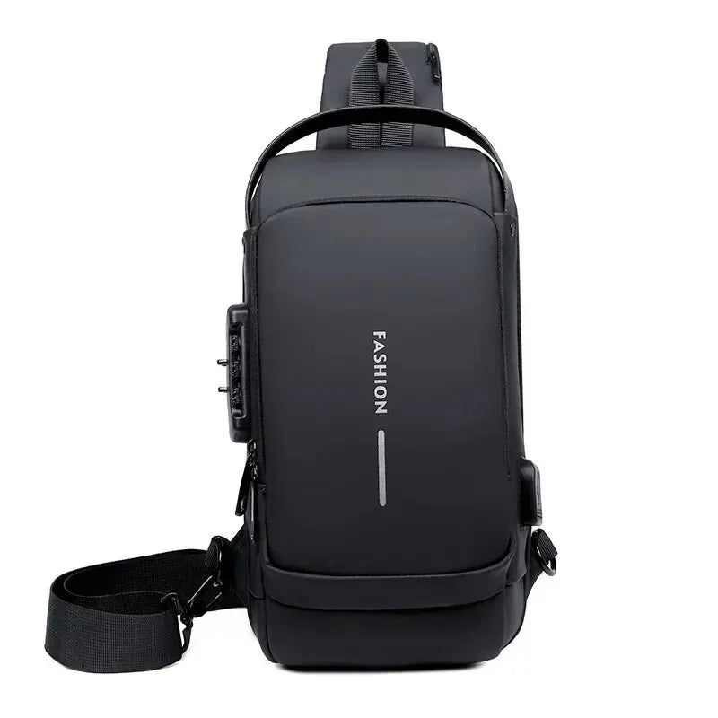Descubra a Nova Era do Estilo e Segurança Masculina — Bolsa Transversal de Couro PU Antifurto, Clássica e Multifuncional