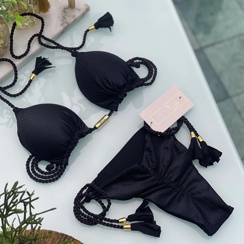 🌊 Conjunto de Biquíni com Faixa Ajustável 2025 - Moda Praia Feminina de Verão | Sexy. Essencial. Libertador.