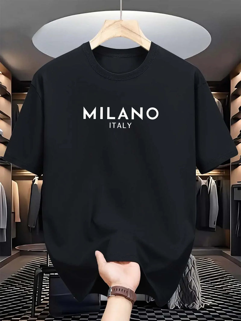 🌞 CAMISETA MASCULINA MILANO ITÁLIA — ESTILO QUE RESPIRA ALMA