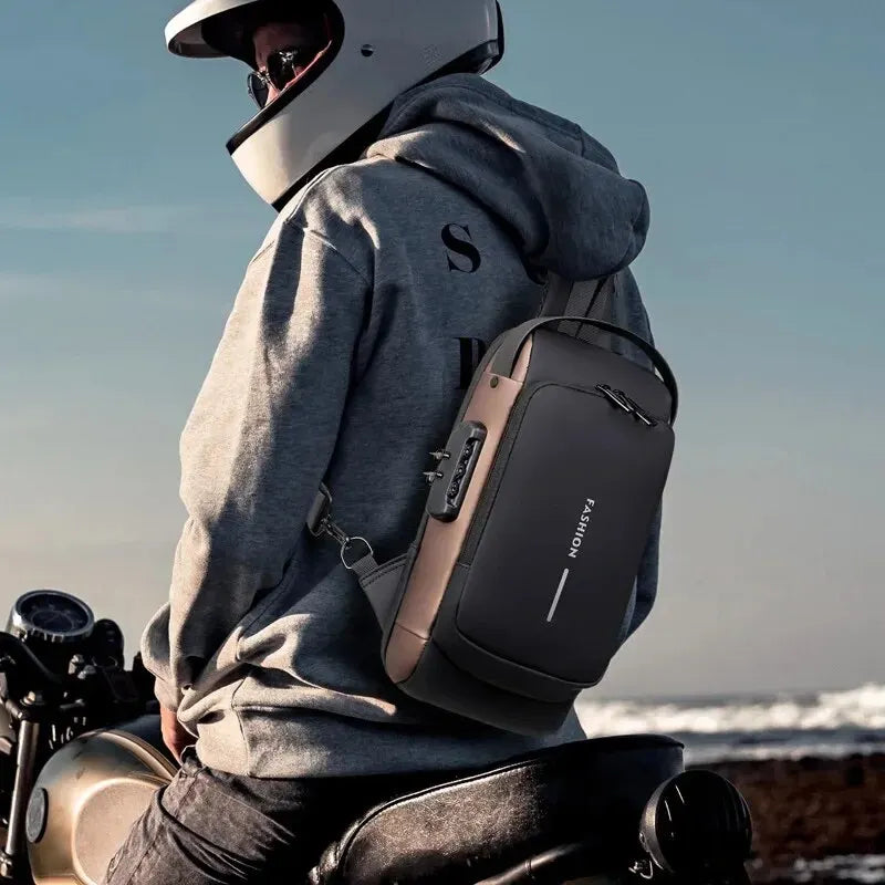 Descubra a Nova Era do Estilo e Segurança Masculina — Bolsa Transversal de Couro PU Antifurto, Clássica e Multifuncional