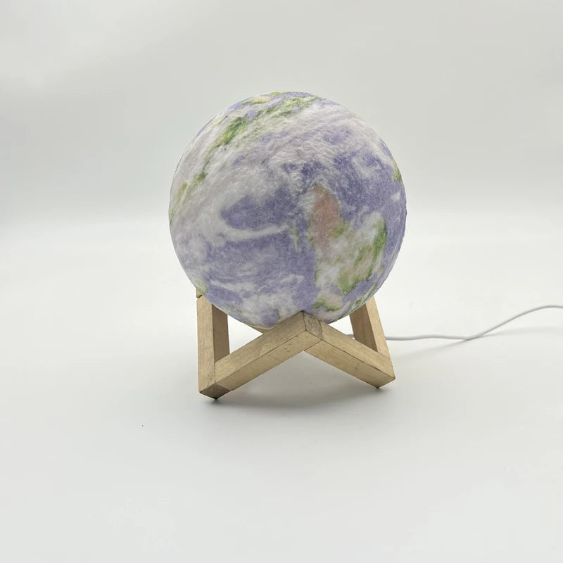 Lâmpada de Lua Recarregável com Impressão 3D