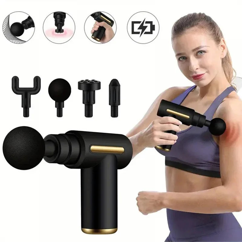 Pistola de Fáscia Portátil para Massagem de Tecidos Profundos 2025 - Sua Cura Começa Aqui: Alívio Profundo, Liberdade Imediata.