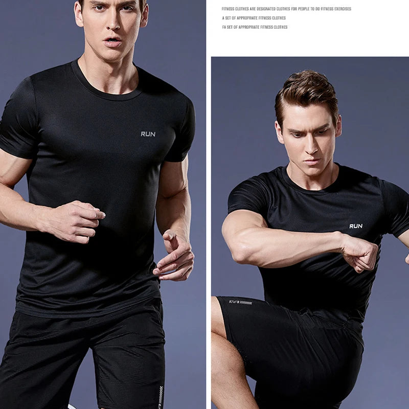 Camiseta Esportiva Masculina (corrida, futebol, compressão, secagem rápida, academia)